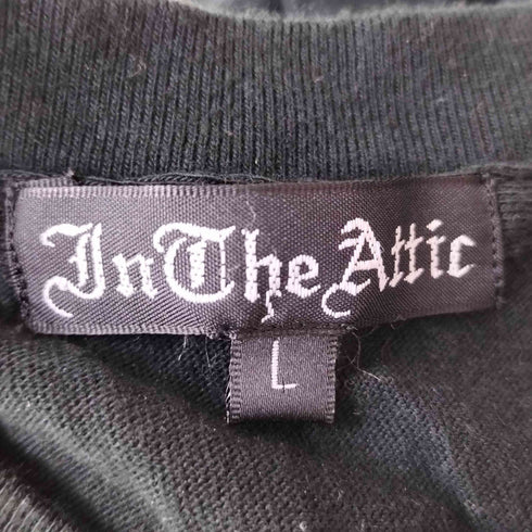 インザアティック In The Attic メッセージ 箔 スカルプリント 半袖Tシャツ y2k メンズ JPN:L