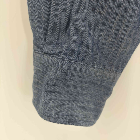 ギットマンブラザーズヴィンテージ GITMAN BROS VINTAGE USA製 ヘリンボーン ボタンダウン ポケット長袖シャツ メンズ L