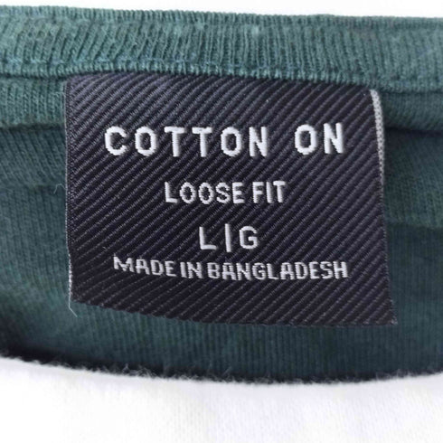Cotton On サッカー 半袖 ルーズ フィット Tシャツ メンズ L/G