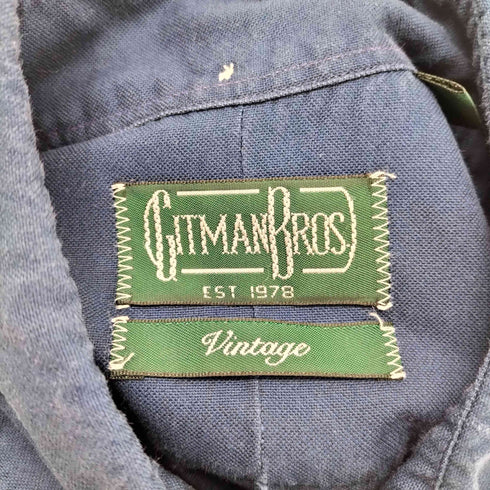 ギットマンブラザーズヴィンテージ GITMAN BROS VINTAGE USA製 ボタンダウン コットンツイル ポケット長袖シャツ メンズ L