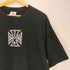 90~00s USA CHOPPERS メキシコ製 JERZEESボディ アイアンクロス スカルプリント クルーネック 半袖Tシャツ メンズ import:XL