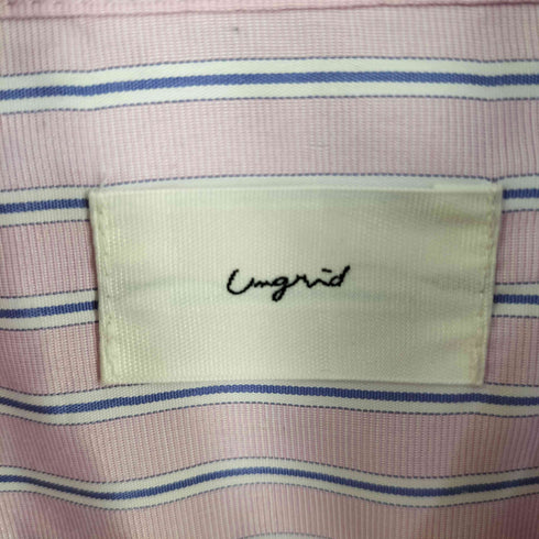 アングリッド Ungrid クロップド丈 ストライプ シャツ レディース