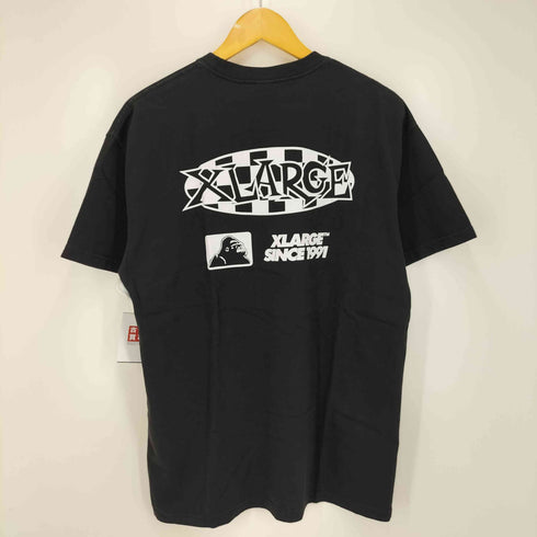 エクストララージ XLARGE チェッカー オーバル ロゴ 半袖 Tシャツ メンズ import:M