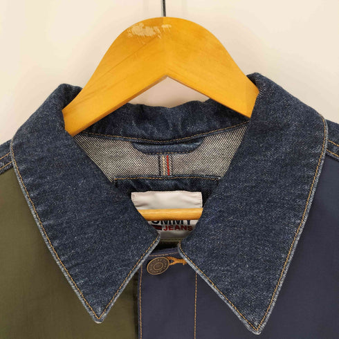 トミージーンズ tommy jeans ブロックパネルデニムジャケット メンズ import:M