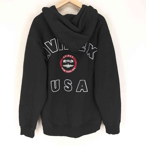 アヴィレックス AVIREX VARSITY LOGO SWEAT ZIP UP PARKA バーシティ ロゴ スウェット ジップ アップ パーカー メンズ JPN:XL