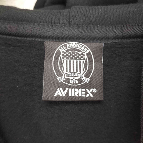 アヴィレックス AVIREX VARSITY LOGO SWEAT ZIP UP PARKA バーシティ ロゴ スウェット ジップ アップ パーカー メンズ JPN:XL