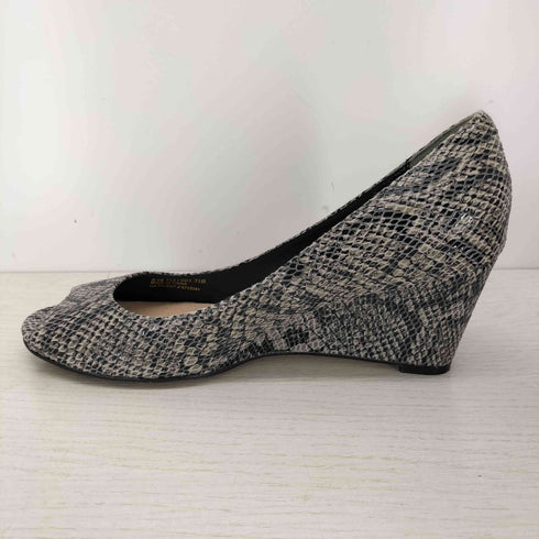 コールハーン COLE HAAN パイソン柄 オープントゥ パンプス レディース US:7.5B