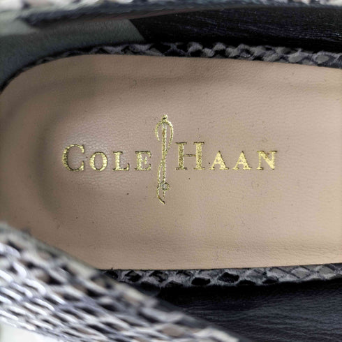 コールハーン COLE HAAN パイソン柄 オープントゥ パンプス レディース US:7.5B