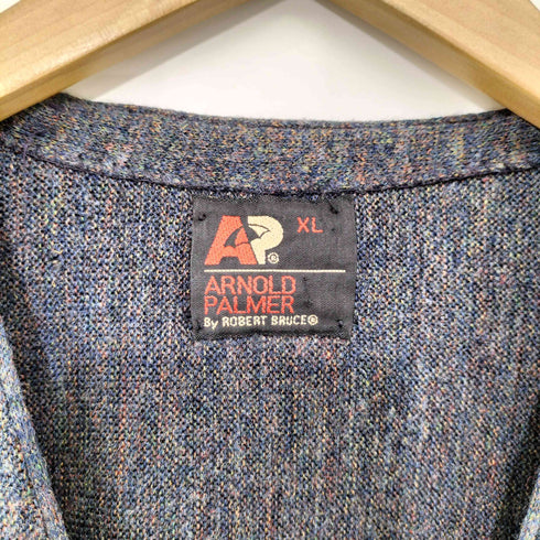 アーノルドパーマー Arnold Palmer 70-80s USA製 メランジ アクリルニット カーディガン メンズ import:XL