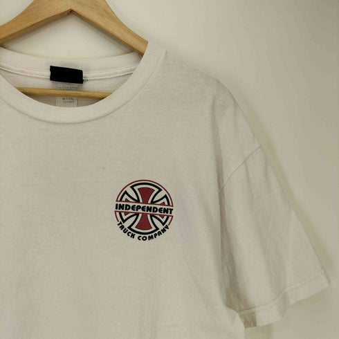 インディペンデント INDEPENDENT 90~00s NHSタグ メキシコ製 アイアンクロス プリント クルーネック 半袖Tシャツ メンズ import:L