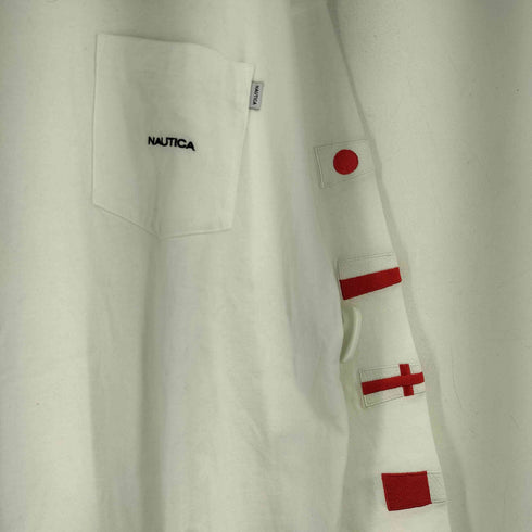ノーティカ NAUTICA 袖ロゴ刺繍 ロングスリーブカットソー メンズ JPN:XL