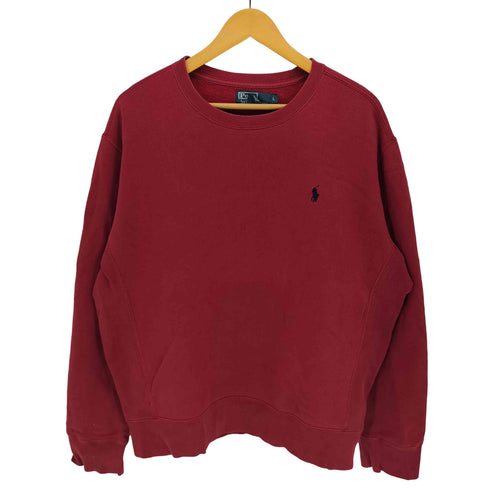 ポロバイラルフローレン Polo by RALPH LAUREN 90S ポニー 刺繍 REVERSE型 クルーネック スウェット メンズ import:L
