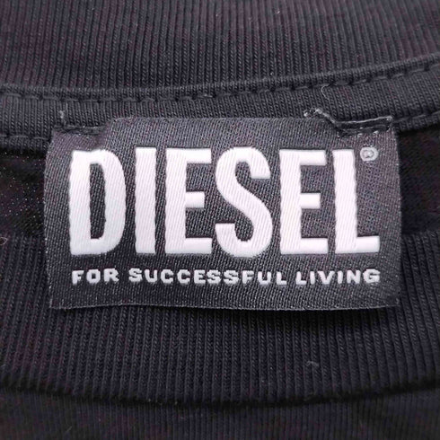 ディーゼル DIESEL 両面プリントデザイン 長袖 クルーネックTシャツ メンズ import:S