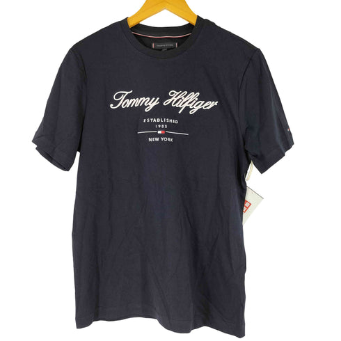 トミーヒルフィガー TOMMY HILFIGER スクリプトロゴ レギュラーフィット クルーネック 半袖 Tシャツ レディース import:S