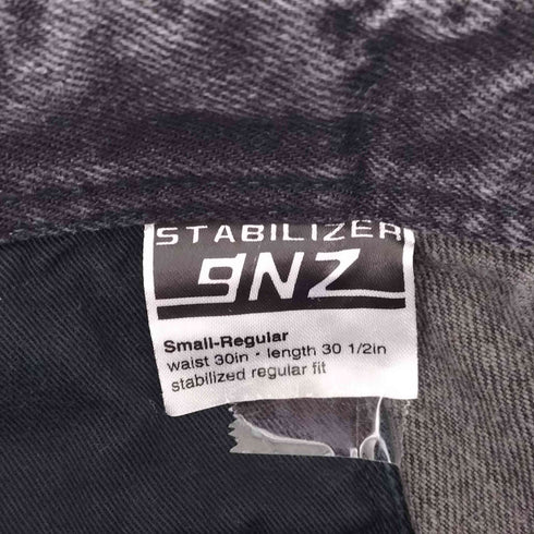 ブラウンバイツータックス BROWN by 2-tacs STABILIZER GNZ スタビライザージーンズ ジップフライ ブラックテーパードデニム メンズ Small-Regular