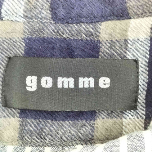 ゴム gomme 変形バンドカラー S/S シャツ レディース JPN:M