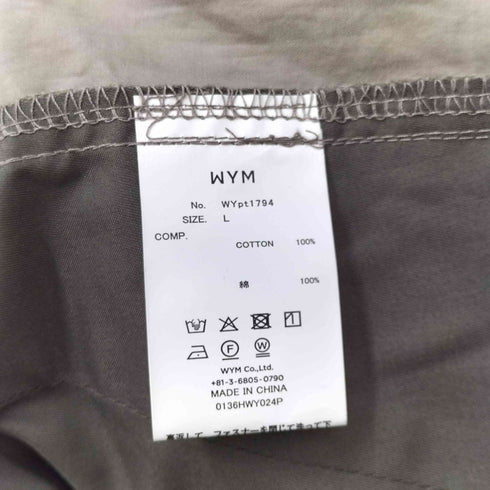 ウィムバイリドム WYM LIDNM HIGH COUNT COTTON CURVED SLACKS メンズ JPN:L