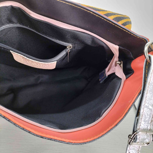 ebarrito クレイジーパターン レオパード レザー ショルダーバッグ レディース