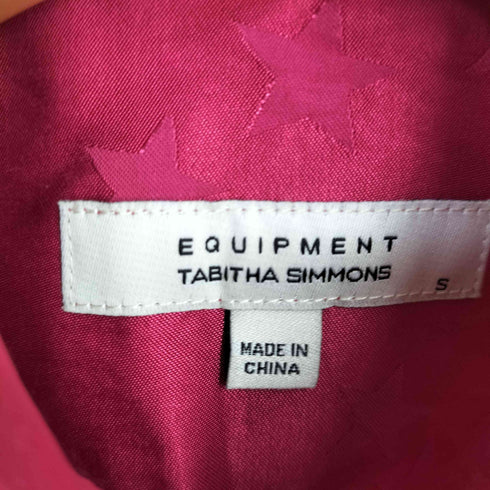 エキップモン EQUIPMENT サテン スター 総柄シャツ レディース import:S