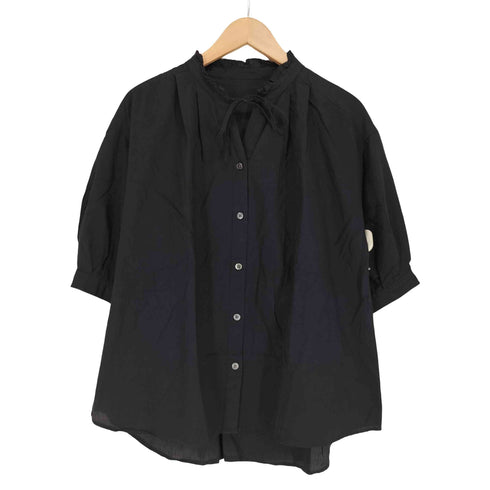 グリーンレーベルリラクシング GREEN LABEL RELAXING フリル ネック ショートスリーブ レディース FREE