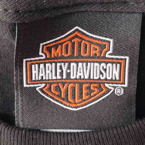 ハーレーダビッドソン HARLEY-DAVIDSON フロントプリント クルーネック 半袖Tシャツ メンズ import:L