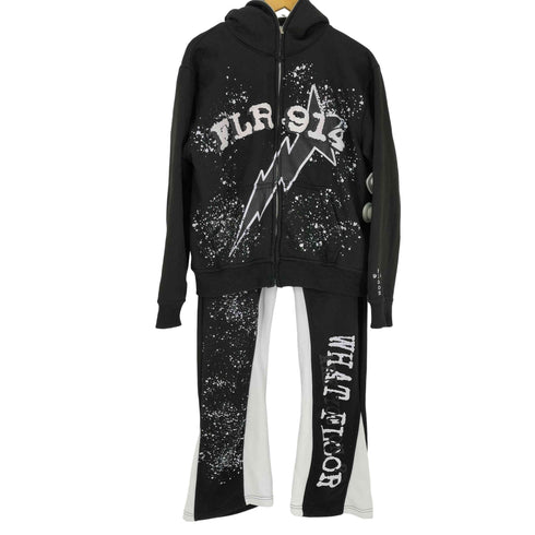 FLOOR 914 JET BLACK ALL STAR SET スウェットセットアップ メンズ import:M