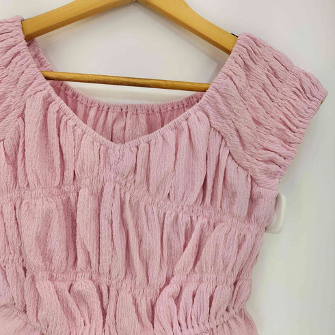 リリーブラウン Lily Brown 26ss シャーリングカットトップス レディース ONE SIZE
