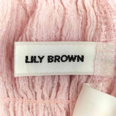 リリーブラウン Lily Brown 26ss シャーリングカットトップス レディース ONE SIZE
