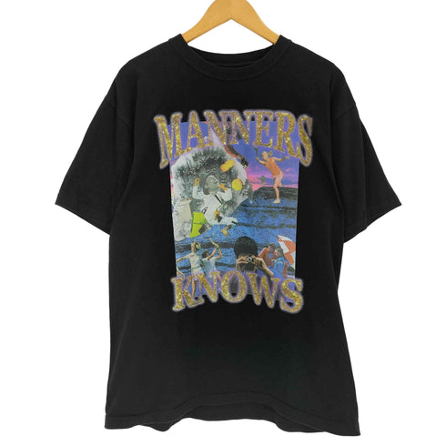MANNERS KNOWS マナーズノーズ グラフィック プリント 半袖 Tシャツ メンズ XL