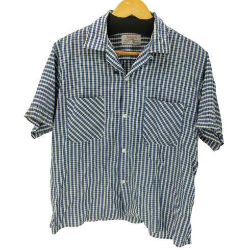 ペニーズ PENNEYS 60S S/S 開襟 オープンカラー チェック ボックス シャツ 短丈 vintage ヴィンテージ メンズ