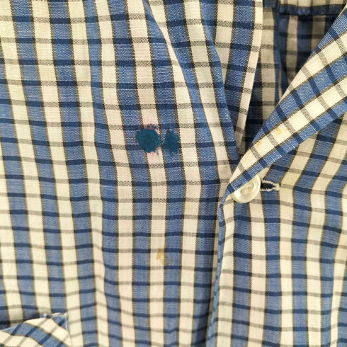 ペニーズ PENNEYS 60S S/S 開襟 オープンカラー チェック ボックス シャツ 短丈 vintage ヴィンテージ メンズ