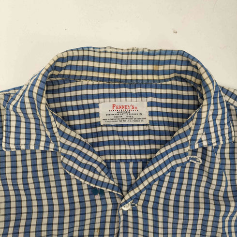 ペニーズ PENNEYS 60S S/S 開襟 オープンカラー チェック ボックス シャツ 短丈 vintage ヴィンテージ メンズ