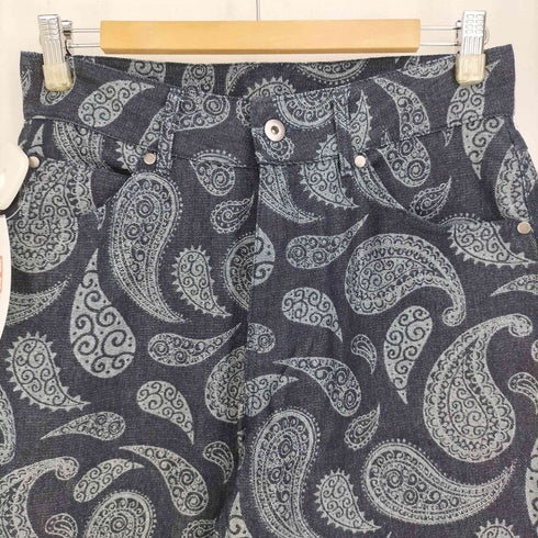 エフティダブリュー フォーザウィーケンド FTW / FOR THE WEEKEND DOUBLE KNEE RIGID BELT PANTS ペイズリー柄 ダブルニーリジットデニムパンツ メンズ JPN:M