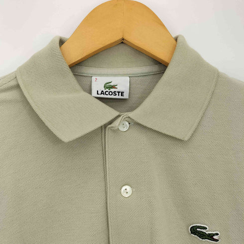 ラコステ LACOSTE ロゴ刺繍 リブカラー 鹿の子 半袖ポロシャツ メンズ 2