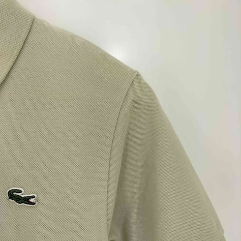 ラコステ LACOSTE ロゴ刺繍 リブカラー 鹿の子 半袖ポロシャツ メンズ 2