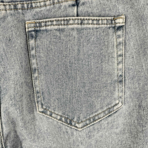 RAVE HOUSE ボタンフライ ステッチデザイン デニムパンツ レディース JPN:XL