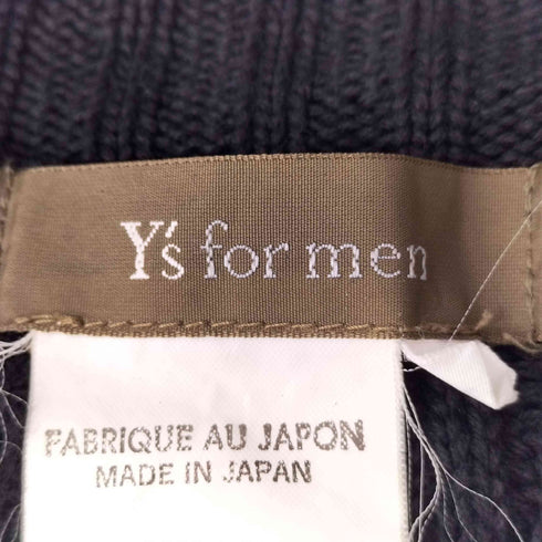 ワイズフォーメン Ys for men 90S 茶タグ ジップアップリブニット ドライバーズニット メンズ JPN:3