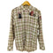 ディーゼル DIESEL ダメージ加工 ワッペンデザイン チェックシャツ Y2K メンズ import:M