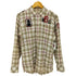 ディーゼル DIESEL ダメージ加工 ワッペンデザイン チェックシャツ Y2K メンズ import:M