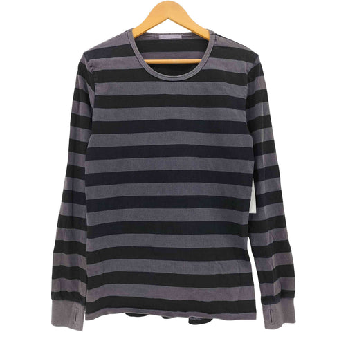 ディスカバード DISCOVERED 製品染め ボーダー サムホール クルーネック L/S Tシャツ Y2K メンズ JPN:2