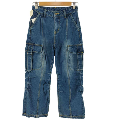 エックスガール X-girl LOW RISE CARGO POCKET DENIM PANTS ロー ライズ カーゴ ポケット デニム パンツ レディース S