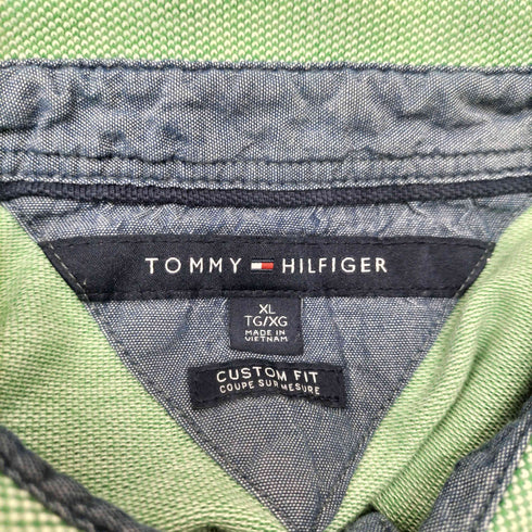 トミーヒルフィガー TOMMY HILFIGER ロゴ刺繍 半袖 ポロシャツ メンズ import:XL