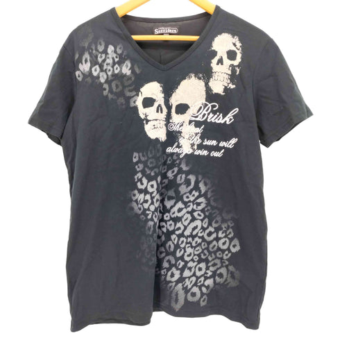 SORRIDERE スカルプリント ラメ加工 S/S Tシャツ Y2K メンズ JPN:XL