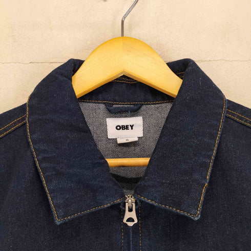 オベイ OBEY BASE TRUCKER JACKET デニム トラッカー ジャケット メンズ XL