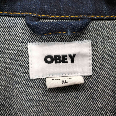 オベイ OBEY BASE TRUCKER JACKET デニム トラッカー ジャケット メンズ XL