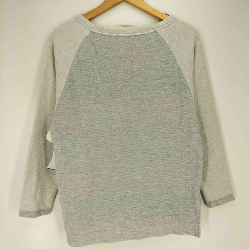 ReorMix 十字架 ラインストン レースドッキング 異素材切替 長袖Tシャツ レディース JPN:M