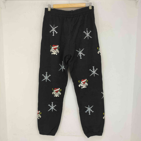 アンノウン UNKNOWN SKELETON AND CROSSES RHINESTONE JOGGER ライトストーン ジョガーパンツ メンズ JPN:L