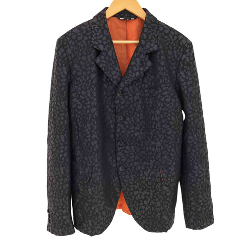 ブラックコムデギャルソン BLACK COMME des GARCONS 21ss leopard jacket レオパード 変形 4B テーラードジャケット メンズ JPN:L