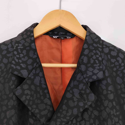 ブラックコムデギャルソン BLACK COMME des GARCONS 21ss leopard jacket レオパード 変形 4B テーラードジャケット メンズ JPN:L
