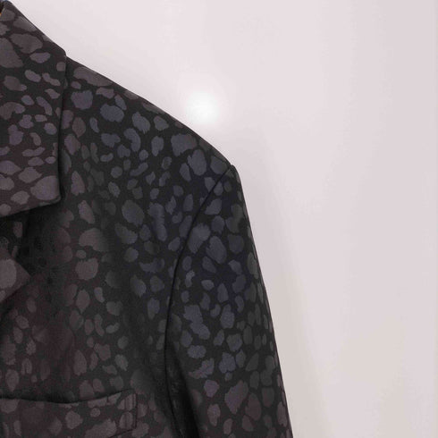 ブラックコムデギャルソン BLACK COMME des GARCONS 21ss leopard jacket レオパード 変形 4B テーラードジャケット メンズ JPN:L